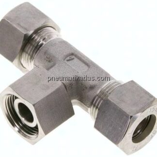 Einstellb. T-Schneidringverschraubung 15 L (M22x1,5), Klemmring 1.4571 (NC)