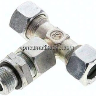 Einstellb. T-Schneidringverschraub.G 1/2"-15 L (M22x1,5), Stahl verzinkt