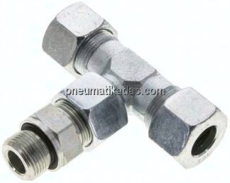 Einstellb. T-Schneidringverschraub.M 22x1,5-16 S (M24x1,5), Stahl verzinkt