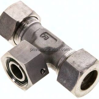 Einstellb. T-Schneidringverschraubung 18 L (M26x1,5), Klemmring 1.4571 (NC)