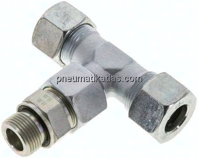 Einstellb. T-Schneidringverschraub.G 3/4"-20 S (M30x2), Stahl verzinkt