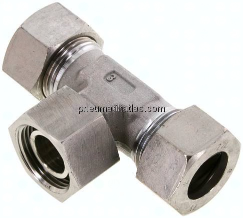 Einstellb. T-Schneidringverschraubung 22 L (M30x2), 1.4571