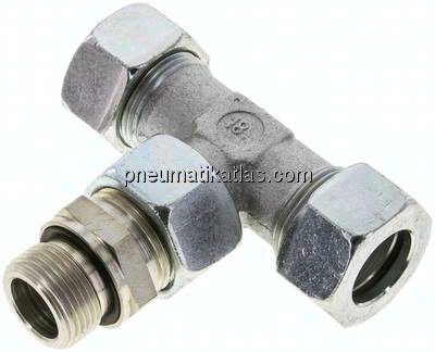 Einstellb. T-Schneidringverschraub.G 3/4"-22 L (M30x2), Stahl verzinkt