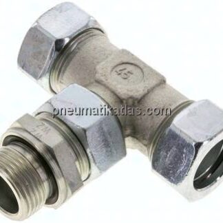 Einstellb. T-Schneidringverschraub.G 1"-28 L (M36x2), Stahl verzinkt
