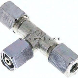 Einstellb. T-Schneidringverschraubung 6 L (M12x1,5), Stahl verzinkt