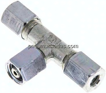 Einstellb. T-Schneidringverschraubung 6 L (M12x1,5), Stahl verzinkt