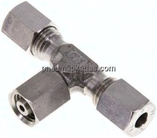 Einstellb. T-Schneidringverschraubung 6 L (M12x1,5), 1.4571