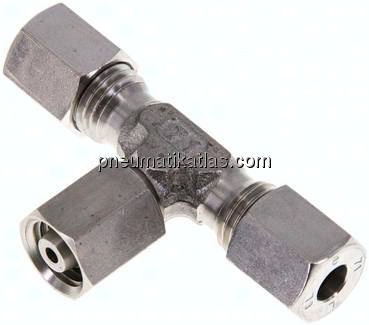 Einstellb. T-Schneidringverschraubung 6 L (M12x1,5), 1.4571