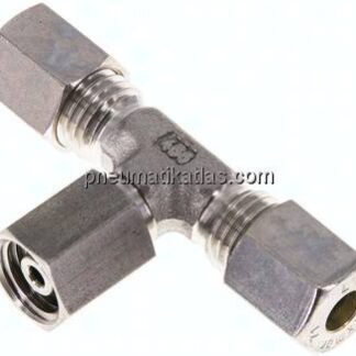Einstellb. T-Schneidringverschraubung 6 L (M12x1,5), Klemmring 1.4571 (NC)