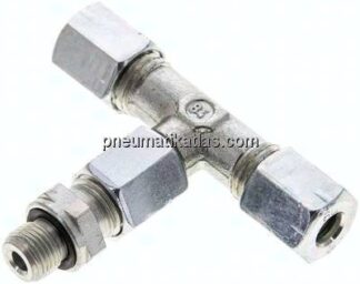 Einstellb. T-Schneidringverschraub.G 1/8"-6 L (M12x1,5), Stahl verzinkt
