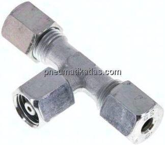 Einstellb. T-Schneidringverschraubung 6 S (M14x1,5), Stahl verzinkt