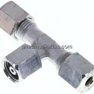 Einstellb. T-Schneidringverschraubung 6 S (M14x1,5), Stahl verzinkt