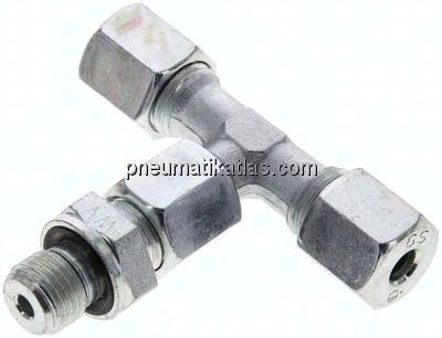 Einstellb. T-Schneidringverschraub.G 1/4"-6 S (M14x1,5), Stahl verzinkt