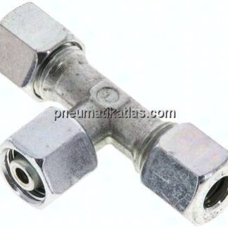 Einstellb. T-Schneidringverschraubung 8 L (M14x1,5), Stahl verzinkt
