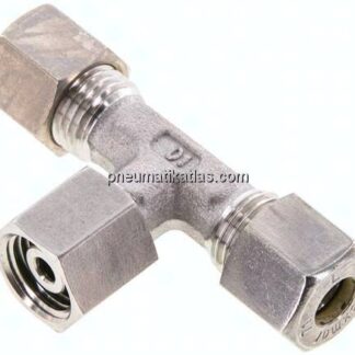 Einstellb. T-Schneidringverschraubung 8 L (M14x1,5), Klemmring 1.4571 (NC)