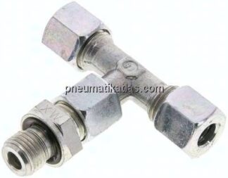 Einstellb. T-Schneidringverschraub.G 1/4"-8 L (M14x1,5), Stahl verzinkt