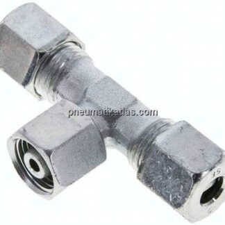Einstellb. T-Schneidringverschraubung 8 S (M16x1,5), Stahl verzinkt