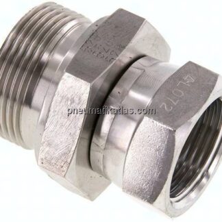Einstellb. Einschraubverschr. 60°Keg.(G 1")-G 1-1/4"(AG)