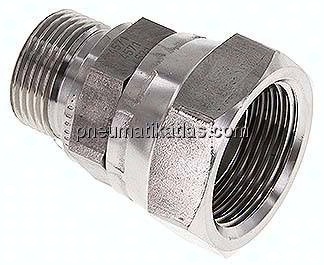 Einstellb. Einschraubverschr. 60°Keg.(G 1")-G 3/4"(AG)