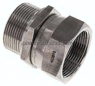 Einstellb. Einschraubverschr. 60°Keg.(G 1-1/2")-G 1-1/2"(AG)