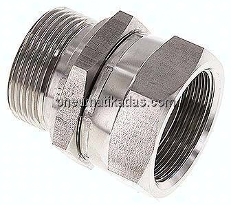 Einstellb. Einschraubverschr. 60°Keg.(G 1-1/4")-G 1-1/4"(AG)