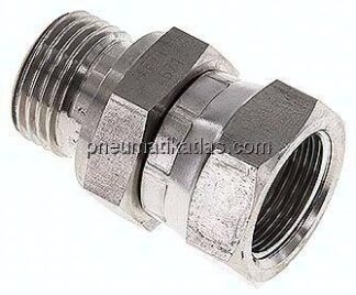 Einstellb. Einschraubverschr. 60°Keg.(G 1/2")-G 1/2"(AG)