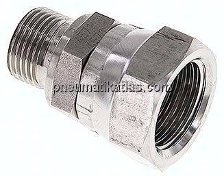 Einstellb. Einschraubverschr. 60°Keg.(G 1/2")-G 3/8"(AG)