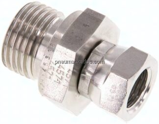 Einstellb. Einschraubverschr. 60°Keg.(G 1/4")-G 1/2"(AG)