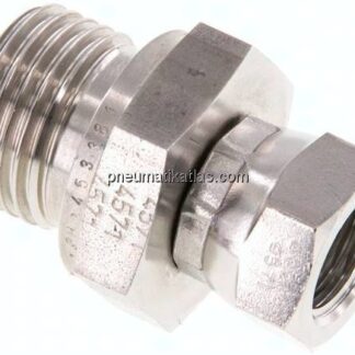 Einstellb. Einschraubverschr. 60°Keg.(G 1/4")-G 1/2"(AG)