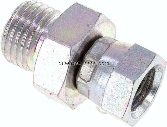 Einstellb. Einschraubverschr. 60°Keg.(G 1/8")-G 1/4"(AG)