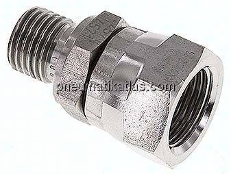 Einstellb. Einschraubverschr. 60°Keg.(G 3/8")-G 1/4"(AG)