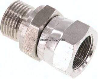 Einstellb. Einschraubverschr. 60°Keg.(G 3/8")-G 3/8"(AG)