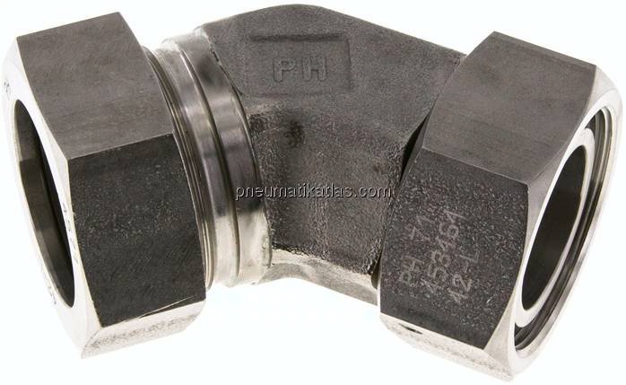 Einstellb. 45°-Schneidringverschraubung 42 L (M52x2), 1.4571