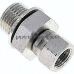 Einstellb. Einschraubverschr. UNF 9/16"-18(IG)-G 1/2"(AG)