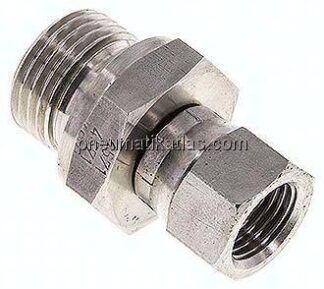 Einstellb. Einschraubverschr. UNF 9/16"-18(IG)-G 1/2"(AG)