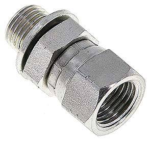 Einstellb. Einschraubverschr. UNF 9/16"-18(IG)-G 1/4"(AG)