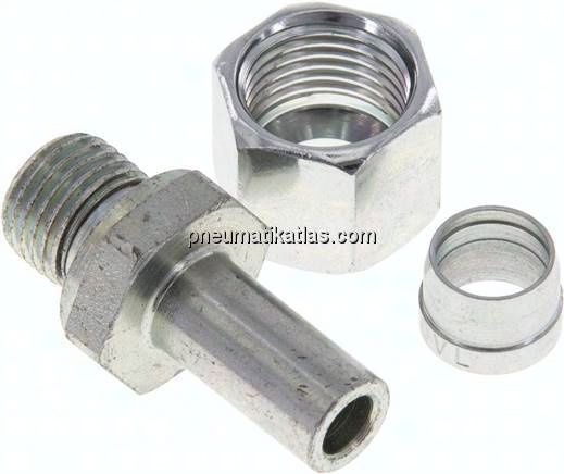 Einstellb. Schneidringverschr. G 1/4"-10 L, Stahl verzinkt