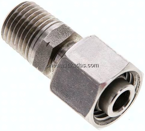 Einstellb. Schneidringverschr. 10 L-NPT 1/4", 1.4571