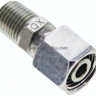 Einstellb. Schneidringverschr. 10 L-NPT 1/4", Stahl verzinkt