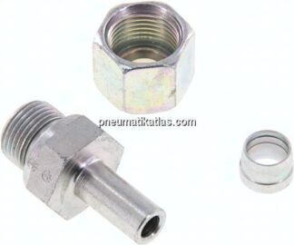 Einstellb. Schneidringverschr. G 3/8"-10 S, Stahl verzinkt