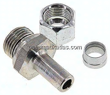 Einstellb. Schneidringverschr. G 1/2"-12 L, Stahl verzinkt