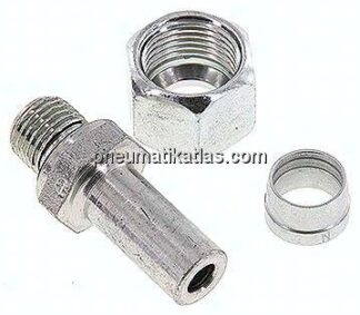 Einstellb. Schneidringverschr. G 1/4"-12 L, Stahl verzinkt
