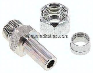 Einstellb. Schneidringverschr. G 3/8"-12 L, Stahl verzinkt