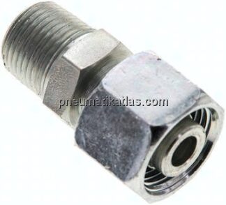 Einstellb. Schneidringverschr. 12 S-NPT 3/8", Stahl verzinkt