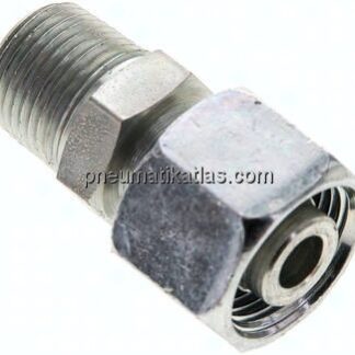 Einstellb. Schneidringverschr. 12 S-NPT 3/8", Stahl verzinkt