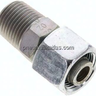 Einstellb. Schneidringverschr. 14 S-NPT 1/2", Stahl verzinkt