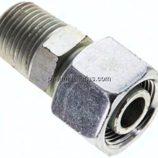Einstellb. Schneidringverschr. 16 S-NPT 1/2", Stahl verzinkt