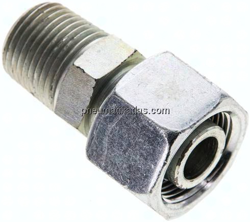 Einstellb. Schneidringverschr. 16 S-NPT 1/2", Stahl verzinkt