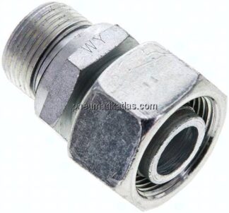 Einstellb. Schneidringverschr. M 22x1,5-18 L, Stahl verzinkt
