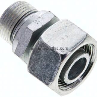 Einstellb. Schneidringverschr. M 22x1,5-18 L, Stahl verzinkt